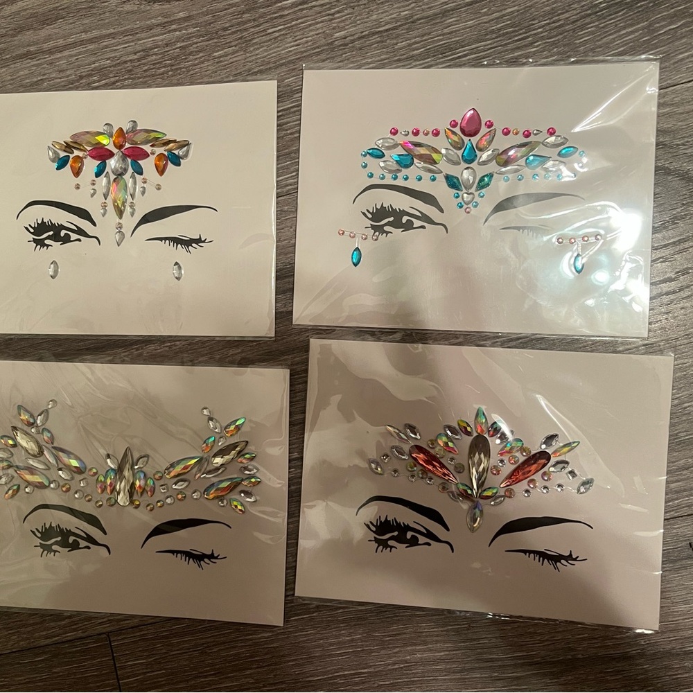 Colorful Face Gem Stickers